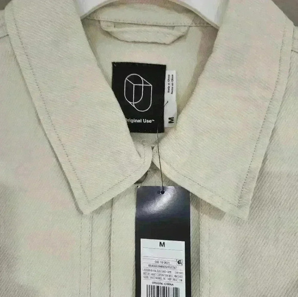 NWT original use denim jacket size medium white and blue - Picture 2 of 3